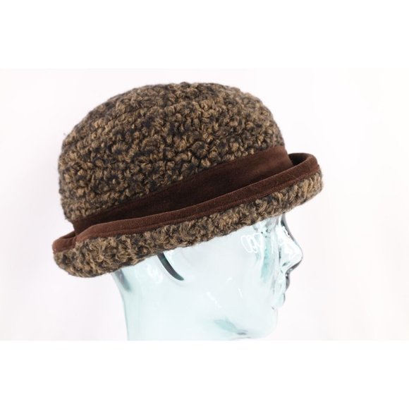Vintage 90s Streetwear Wool Blend Velvet Deep Pile Fleece Bucket Hat Cap Womens main image 2